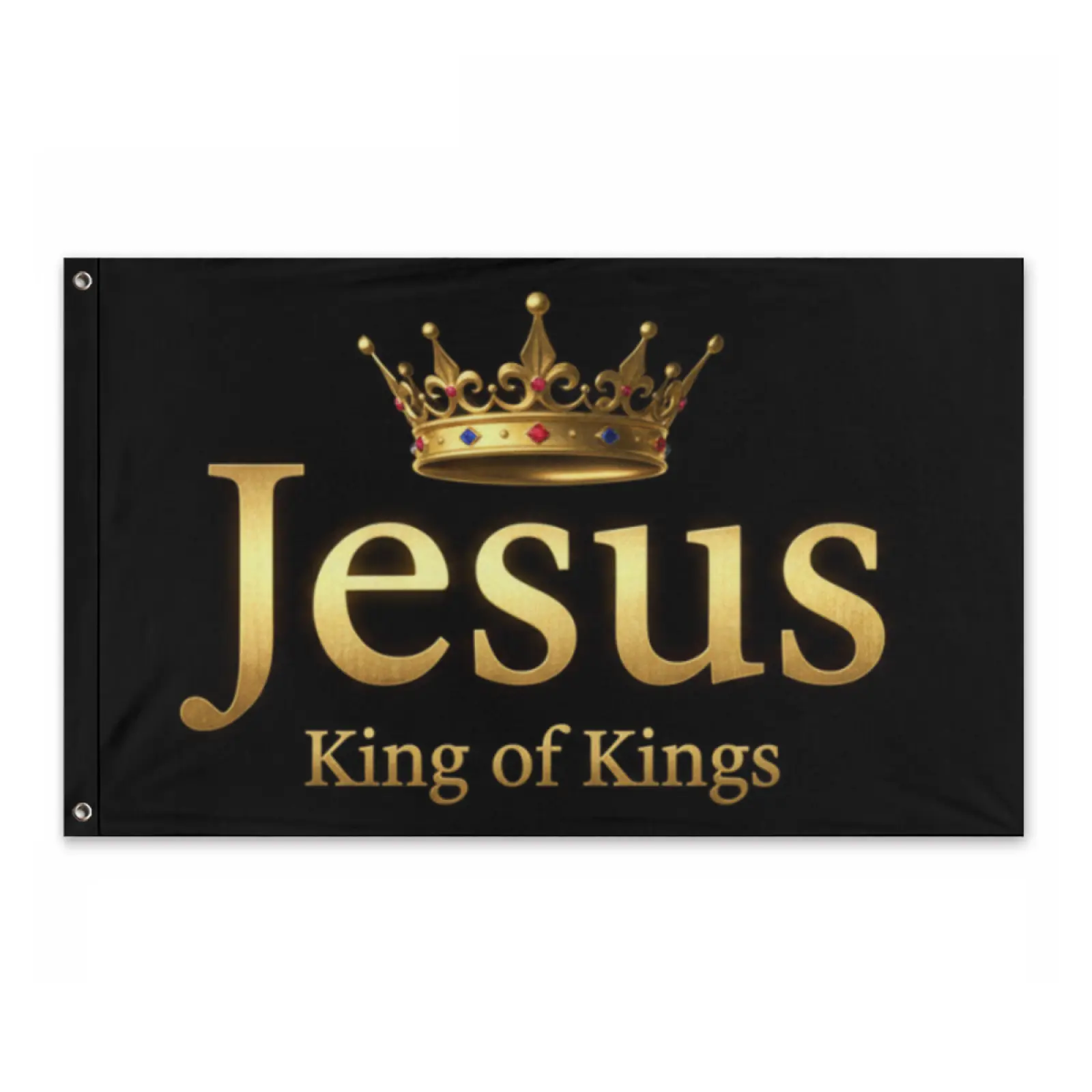 3X5 Outdoor Jesus King of Kings Flag, Polyester Banner Flag, Durable, Machine Washable, Suitable For College And Home Garden Decor Indoor Outdoor, Garden Flag House Flag Banner Decoration Courtyard Porch Lawn 90Cm*150Cm