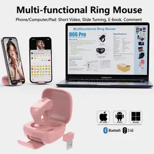 Xring Remote Control Ring Mouse with Touchpad, Bluetooth/2.4G Wireless Scrolling Ring Air Mouse for Short Video, Page Turner for Kindle APP, Selfie and Video Remote For IPhone/IPad/Android/Tablet/Mac/PC/Laptop fathersdaygiftideas Smartphone Camera Gimbal