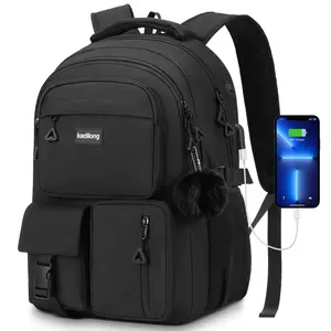kadliong Multi-Color 15 Inch Laptop Backpack with USB Charging, Multi-Compartment Storage, Unisex for School, Work & Travel