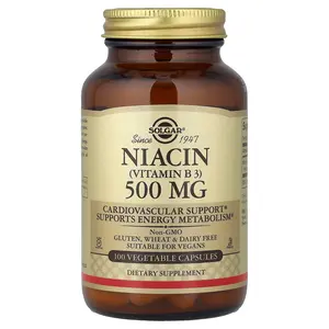 Solgar Niacin (Vitamin B 3), 500 mg, 100 Vegetable Capsules
