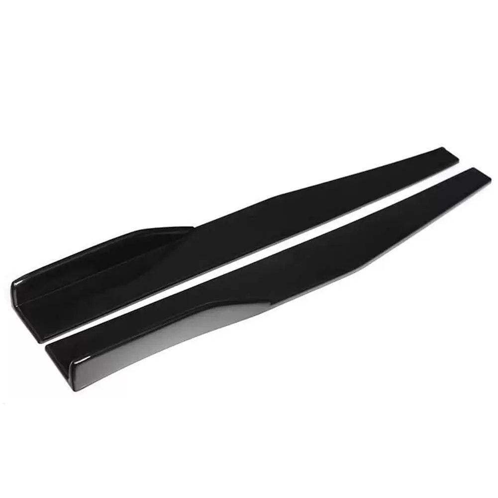 Front Bumper Lip Spoiler 1.9M 6.2FT Wide Cars, Side Skirt Splitter Kit Sturdy ABS, Chin Spoiler Diffuser Protector, Front Bumper Lip Body Kit Bright Black