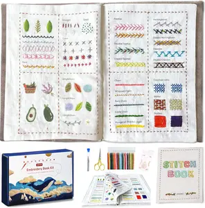 KYLVO DIY Embroidery Kit on Linen Fabric – All-in-One Craft Kit with Video Tutorials, Perfect for Beginners & Craft Lovers – Ideal Valentine’s Day Gift Starter Kit with Hoop outdoorfun