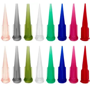 160 Pieces 8 Sizes Tapered Pinhead Blunt Tips, Adhesive Dispensing Plastic Glue Tips, Multipurpose Applicator Nozzles for Industrial Oil, Glue and Liquid Dispensing, Classic Color fathersdaygift