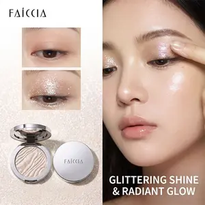 Diamond Sparkle Highlighter Powder, Natural Radiant Finish, Long-Lasting, Non-Pore-Revealing, Multi-Use Face & Eye Shadow, Flawless Skin Look