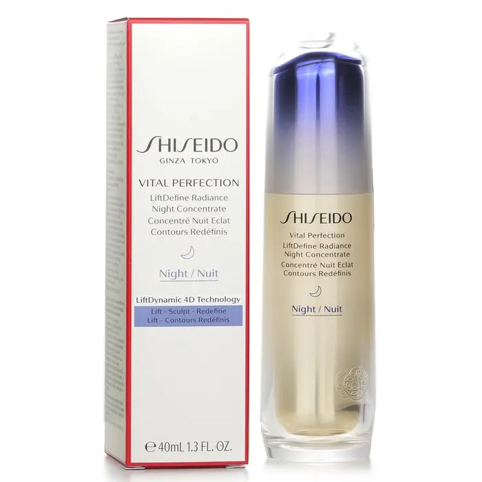 Shiseido Vital Perfection Lift-Define Radiance Night Facial Serum, 40ml/1.3oz - Dewy, Radiant Skin Treatment