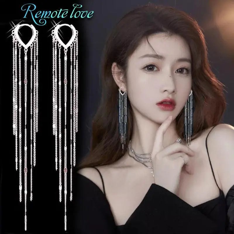 1 pair Exquisite Drizzle Fringe Earrings Fashion Women elegant earrings E832