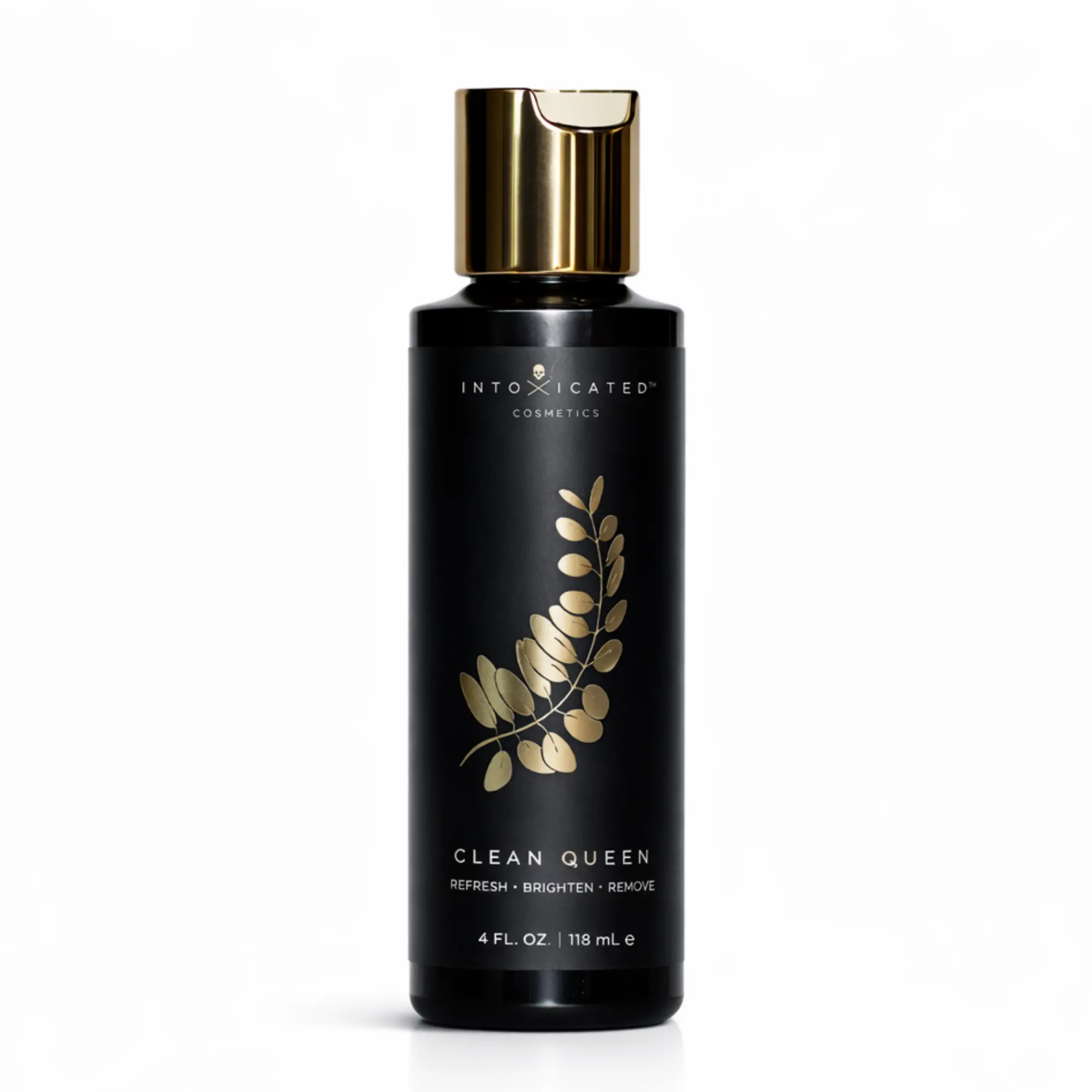 Intoxicated Cosmetics Clean Queen Glycolic Cleanser 4 FL OZ 118 mL Eucalyptus Organic Antibacterial Facial Cleanser for Acne Relief with Tetrapeptide-13 & Oligopeptide-8 for Collagen Boost - Fine Lines