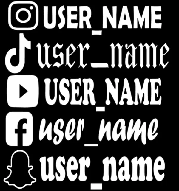 Social Media Decal Stickers | Instagram Decal | Facebook | Snapchat  | X| Youtube | Car Decal Sticker