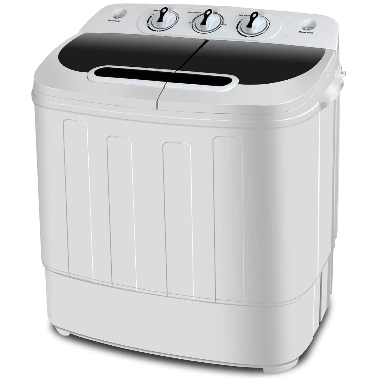 LEMY Mini Twin Tub Portable Compact Laundry Machine - 13lbs Capacity Washing Machine with Spin Dry Cycle for Camping, Apartments, Condos, Dorms