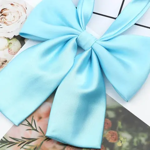 Women's Elegant Satin Bow Tie, Plain Design, Stylish Tie Design, Adjustable Size, Casual Fashion Accessory for All Seasons, Boho Fashion Tie, Bow Decor Tie