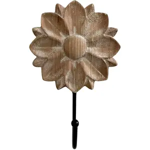 Flower Towel Hooks Decorative Hooks Hanger for Hanging Clothes, , Towels - Decorative Wall Mount Hook Command Single Rack for Entryway, Bathroom, Kitchen