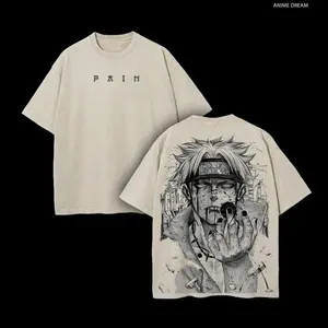 Pain Naruto Anime Double Printed Vintage Washed Tee Unisex Anime Manga Cotton T-shirt, Gift For Anime Fan, Anime Lover