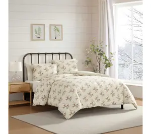Laura Ashley Jessika Cotton Flannel King Comforter Set
