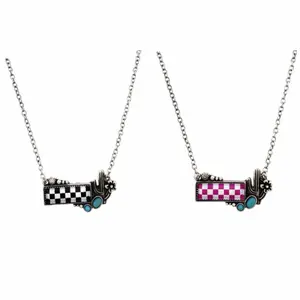 The Checkered Bar Necklace
