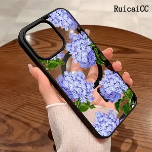 Premium Magnetic Phone Cases for iPhone11/12/13/14/15/16//17/Air/promax/Plus Lavender Hydrangea Grace y2k cased MagSafe Ready, Anti-Fall, Springtok and Ultra-Thin Design | Perfect for Everyday Use Protector Screen Protector Aesthetic Resistance