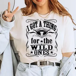 I Got A Thing For The Wild Ones Shirt, Country Music Shirt For Women, Gifts For Fan, Concert Tour Tshirt, Unisex Short Sleeve Tee, Graphic Round Neck Tee