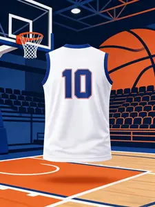 Customized basketball jerseys for the US team, featuring red, white and blue color combination, quick-drying and breathable fabric, V-neck and sleeveless design, USA Shield style American sports jersey, Jersey Top