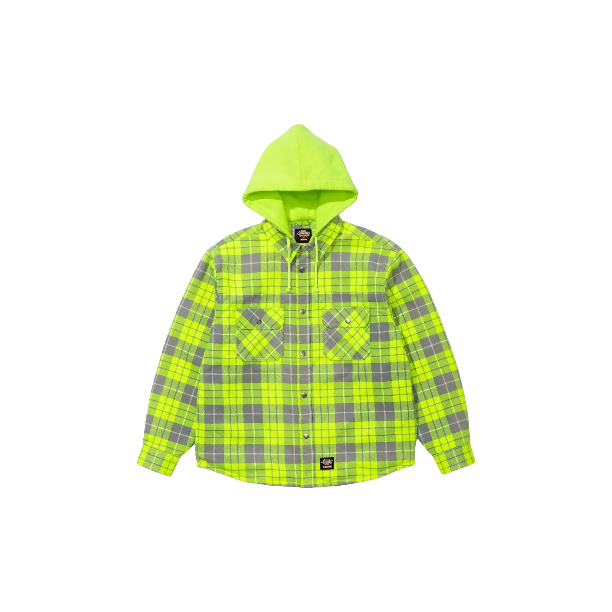 Dickies Lined Zip Up Hooded Flannel "FW25 - Neon Green" SU26177