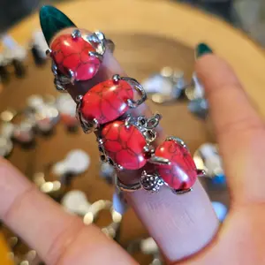 $8 assortment of different stone rings! assortment Carnelian,  rose quartz,  turquoise, tigereye,  clear quartz and more