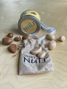 Jason's Nuts - Premium Nut Tin & Burlap Bag - Perfect for Game Night & Gifting