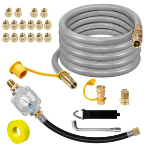 10ft Propane to Natural Gas Conversion Kit for Weber Genesis/Genesis II/Spirit/Spirit II Grills - Heavy-Duty LPG to NG Gas System with CSA- Brass Hose, Regulator & Orifice Adapter (Compatible with Gas Tanks, Easy Install)