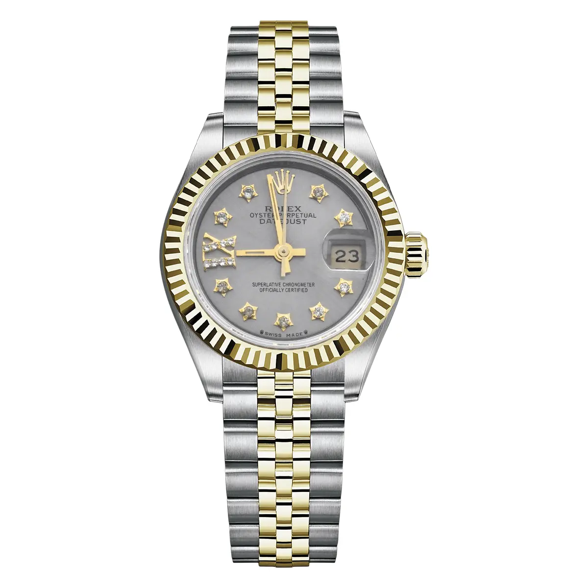Rolex Lady-Datejust 26mm 79173 Automatic Custom Grey Dial Two-Tone Oystersteel & Yellow Gold Women's Watch WHP042653
