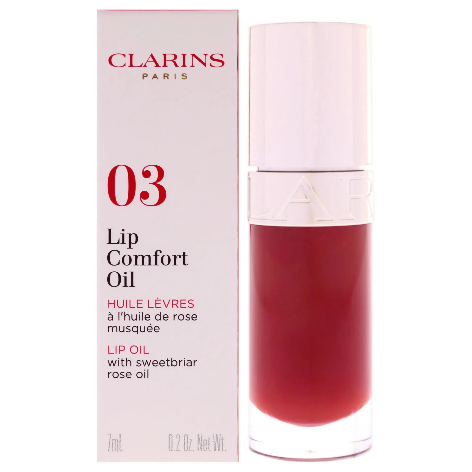 Clarins Lip Comfort Oil - 03 Cherry, Women's Lip Care Product for Daily Use, 0.2 fl oz