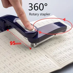 1pc 360 Rotatable Duty Stapler, Center Stapler, Multifunctional Binding Machine, Efficient Document Organizer Tool, Ideal for Office & Home Use, School Paper Staplers Office Bookbinding Supplies, Office Accessories, Office Stationery