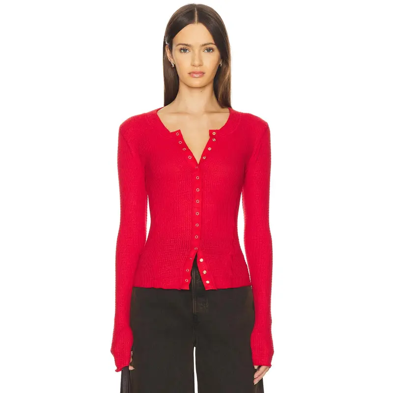 Free People Going Places Cardi in Cherry Crush