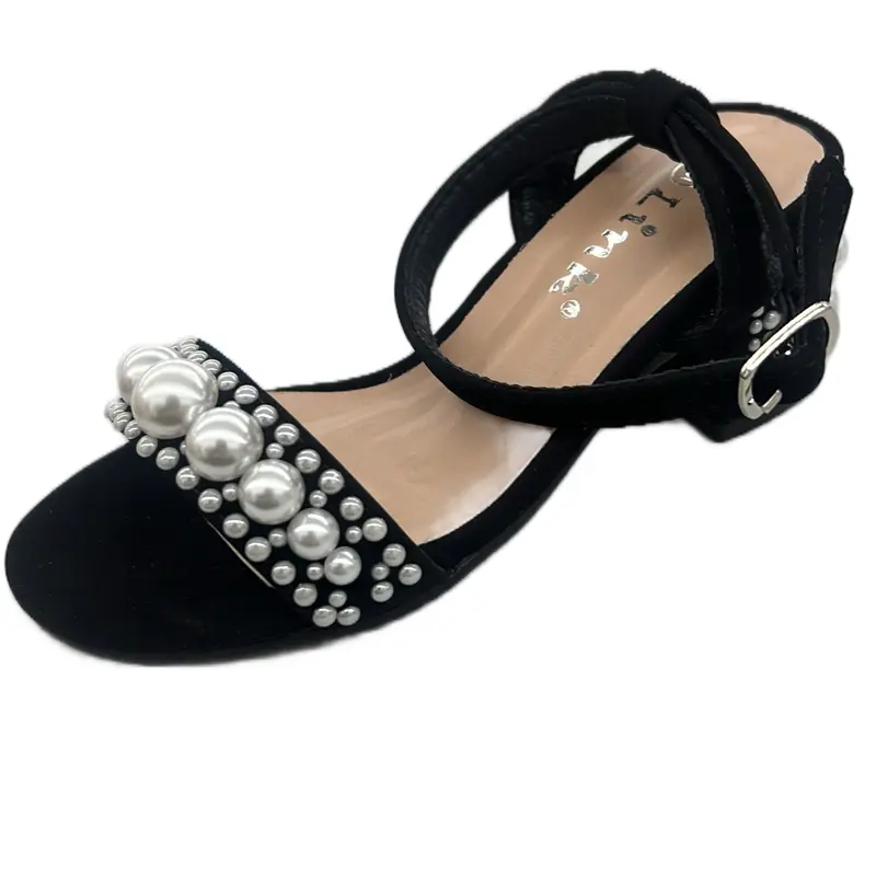 LITTLE HEEL WITH BIG PEARL DETAILS NATALIA-78k Summer Walking Shoes