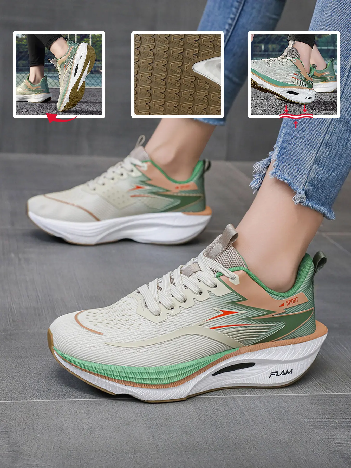 2026 New Couple Running Shoes, Lightweight Breathable Mesh Sport Sneakers, Comfortable Textile Casual Shoes for Men and Women, Walking Running Sneakers, Fitness Running Shoes