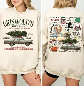 Griswold Christmas Tree Farm Sweatshirt, Fun Old Fashioned Family Christmas Shirt, Retro Holiday Hoodie, Cozy Xmas Pullover Tee, Funny Movie Quote Outfit, 100% Cotton, Made in USA