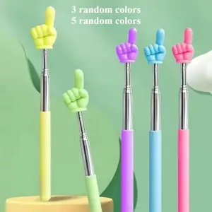 3 retractable teaching pointers, stainless steel pointer pens, portable whiteboard pens, easy to store, classroom presentation tools, Office accessories, no batteries or lasers required, finger retractable pointer reading sticks