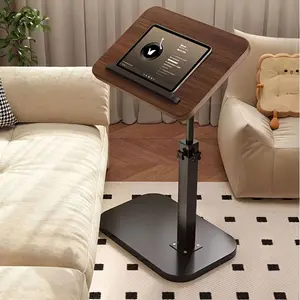 Adjustable Folding Desk, Small Bookshelf Laptop Table Bedside Table, Mobile Dining Table Bedroom Study Table, Easy-To-Move Geometric Computer Table, Adjustable Height Table, Foldable Table