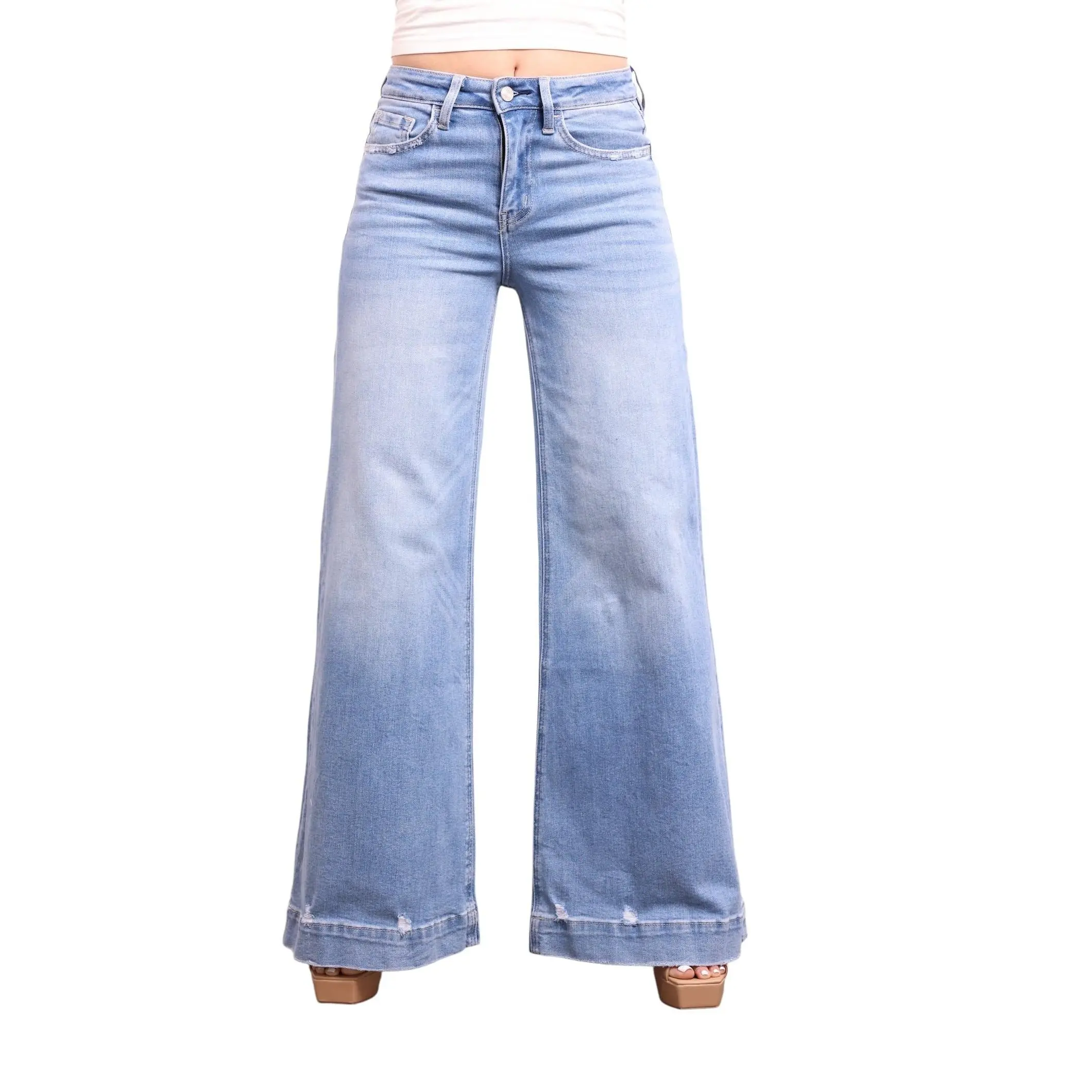 The Adrian High-Rise Wide Leg Denim - Three Inseams