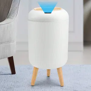Smart Motion Sensor Trash Can with Lid – 2.6 Gallon/10L Touchless Automatic Waste Bin – Waterproof, Hygienic & Space-Saving Garbage Can for Bathroom, Kitchen, Bedroom, Office, Living Room & Outdoor Use