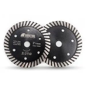 SHDIATOOL 3" 2-piece Diamond Saw Blade for Cutting Granite,Hard Concrete,Reinforced Concrete,Hard Artificial,Natural Stones Cutting disc,3/8" Arbor