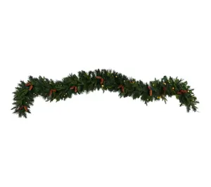 Nearly Natural 9' Mixed Pines and Pinecones Extra Wide Garland