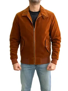 Steve Harrington Stranger T Joe Keery Classic 80s Style Brown Velvet Bomber Jacket