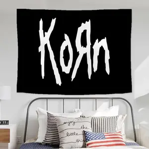 Tapries Korn Music Band Flag Heavy Metal Pop Singer Rock Interior Decoration Banner Panoramic Wall Paper Wall Hanging Tapestryroom decortapestry gifts for boyfriend Linen Printwall decor flags