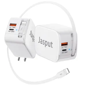 3-in-1 Retractable iPhone Charger Block with Lightning Cable, 58W Fast USB Charger Block with Foldable Plug, 35.4in Retractable Wall Charger for iPhone 14/13/12/11, iPad, Air-Pods and More Smartphone Cellphone Charging Electronic Folding