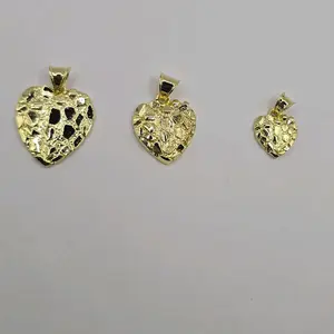 VALENTINE'S DAY  nugget heart pendant price for each GOLD-PLATED sizes 12mm, 19mm & 23mm pick one