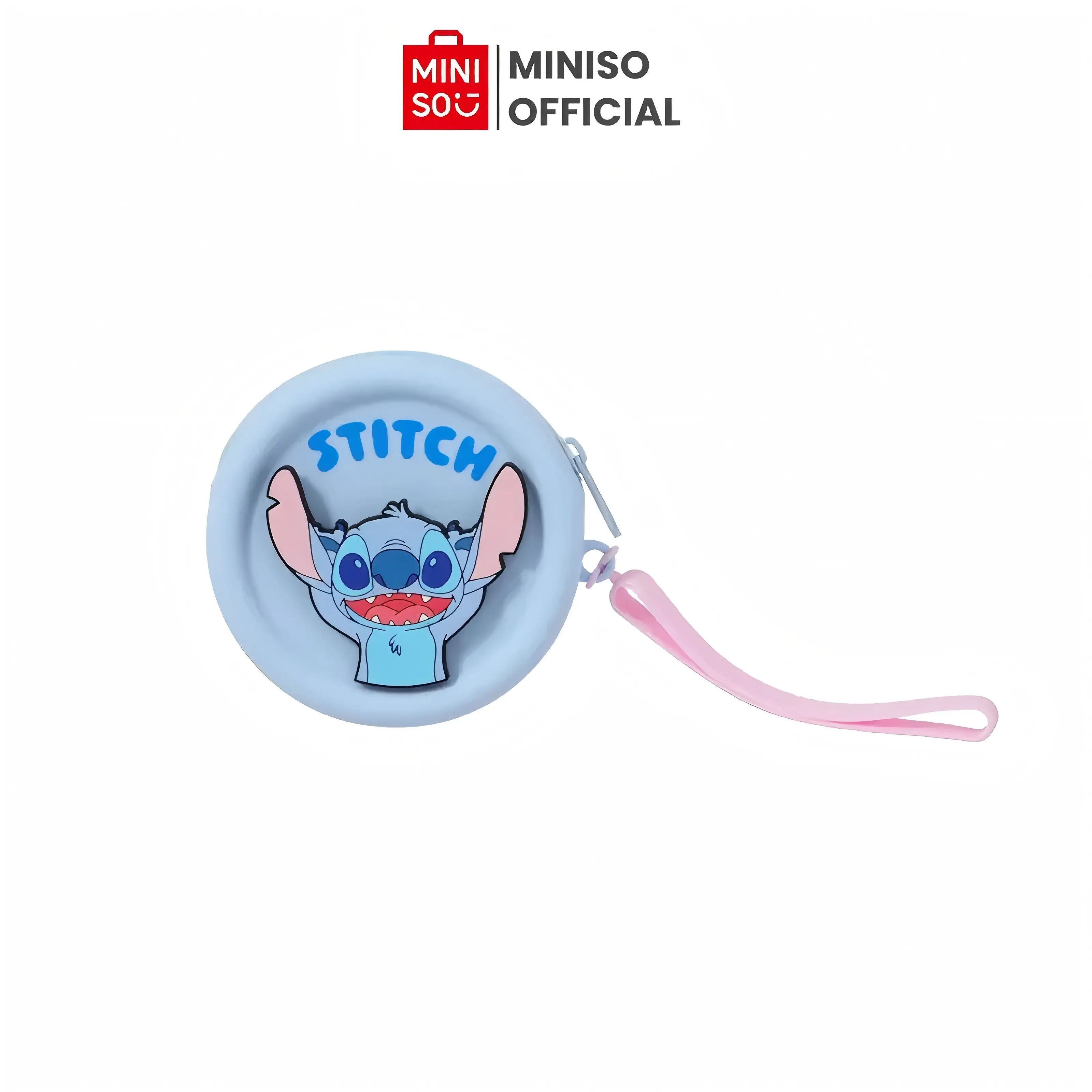 Miniso Disney Stitch Print Silicone Coin Purse for Women, Cute Character Art Rubber Wallet, Durable & Hangable for Everyday Use, Cute Look