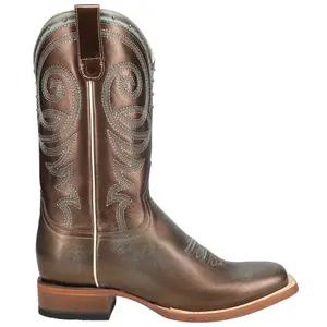 ROPER Womens Katie Katch Metallic Square Toe  Casual Boots Mid Calf Low Heel 1-2" - Brown