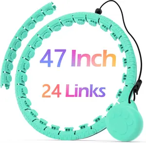Infinity Weighted Hoop with 24 Links(47 Inch),Weighted Hula Hoop for Adults , Infinity Fitness Hoop Plus Size, for Women Smart Exercise Equipment Gym Workout Calisthenics Tools