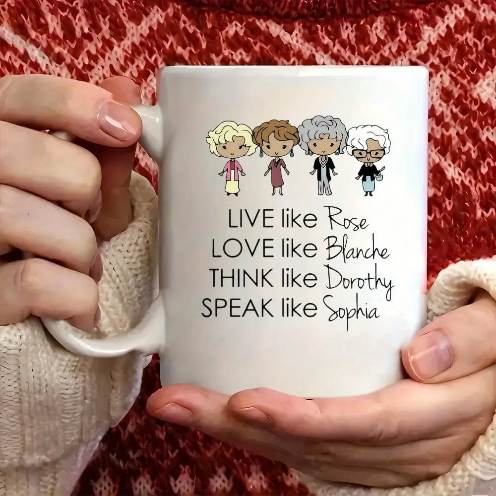 1pc coffee mug, 1pc, inspired by Golden Girls, 11 ounces, mug, the ultimate coffee cup for Thanksgiving, birthday gifts, Christmas coffee cup, Christmas gift decoration, the perfect present for friends, family, and colleagues, the best choice for gift-giv