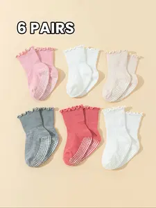 Girls' Anti-Slip Soft Breathable Socks, Suitable for Ages 0-5 Years, Four Seasons Toddler Socks, Cute Design, Non-Slip Socks, Soft Comfy Socks