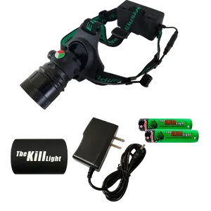 Elusive Wildlife 3 Color LED Headlamp Kit with Green Red White Adjustable Beam Zoomable Dimmable for Hunting Hiking Camping High Power Headlamps