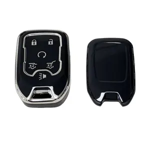for Gmc Car Key Protection Case Key Fob Protector Car Key Accessory Soft Durable Tpu Material 360 Degree Protection for Silverado Suburban Tahoe Acadia Sierra Terrain Yukon Car Key Protector