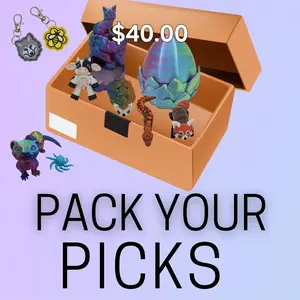 Forty dollar Pack Your Picks live choose from dragons, minis, decor and fidgets mini animal